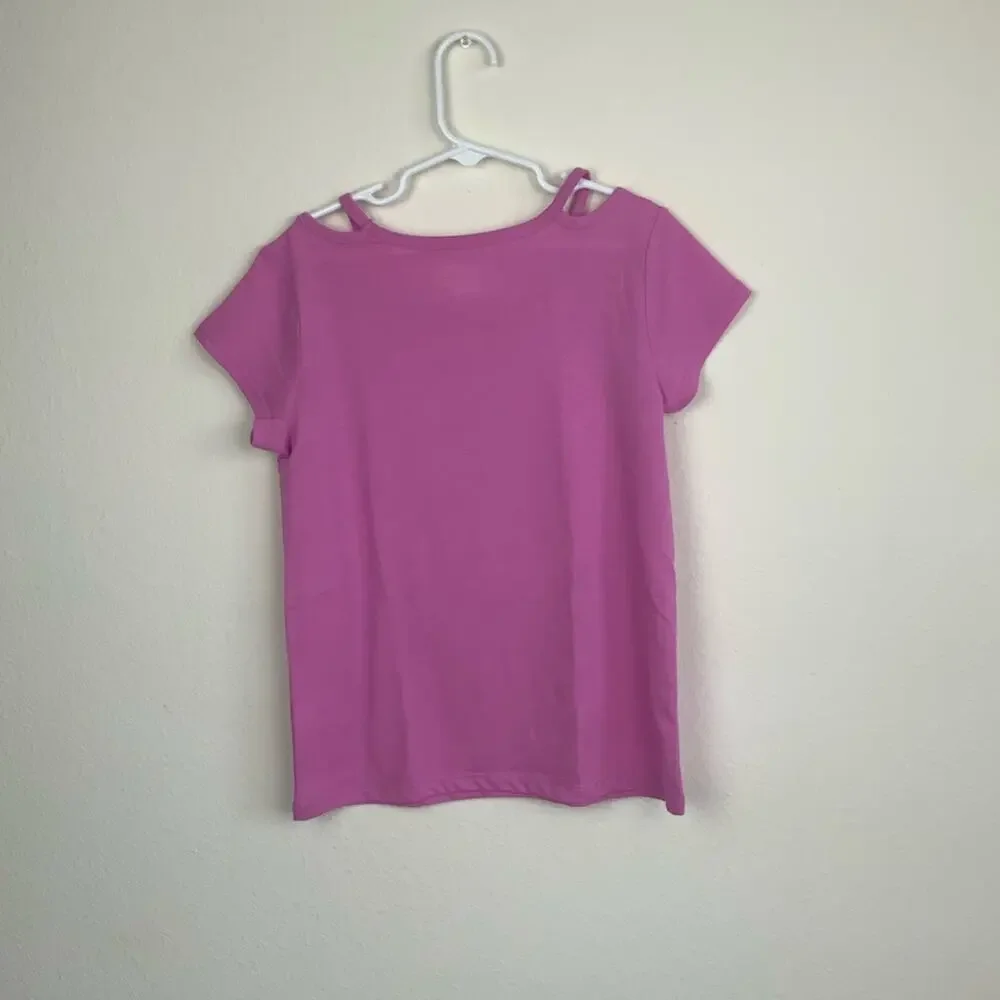 Children’s Place Flip Sequin Owl Top Pink Size M